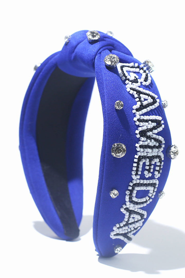 GAME DAY Rugby Football Season Diamond Knotted Headband