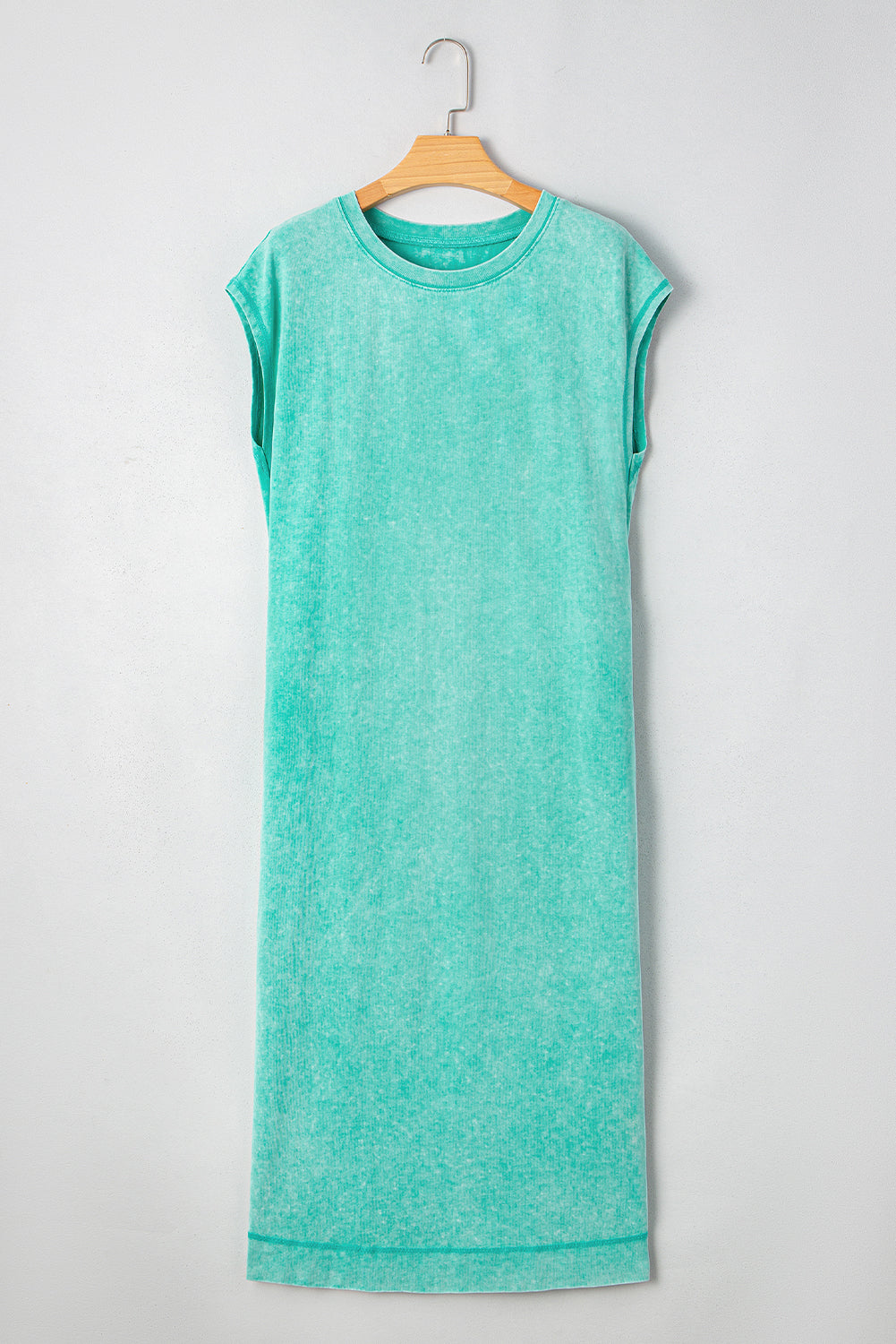 Mineral Wash Pocketed T-shirt Long Dress