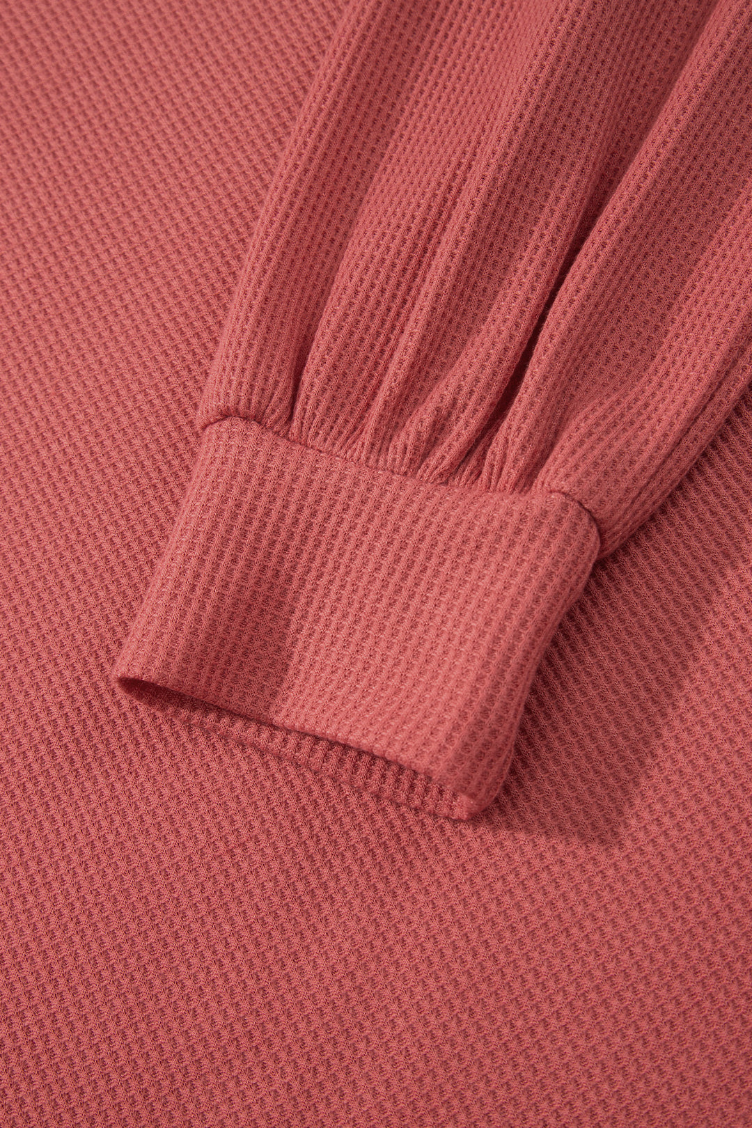 Rose Pink Lace Long Sleeve Textured Pullover
