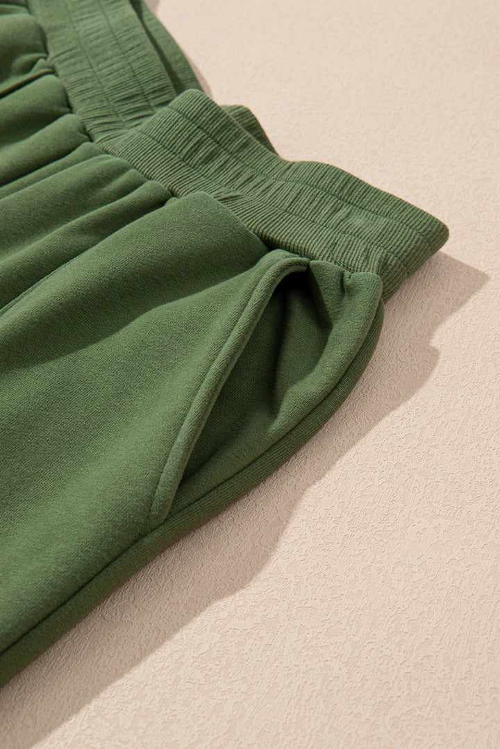 Vineyard Green Half Zip up Pullover Active Top and Joggers Set