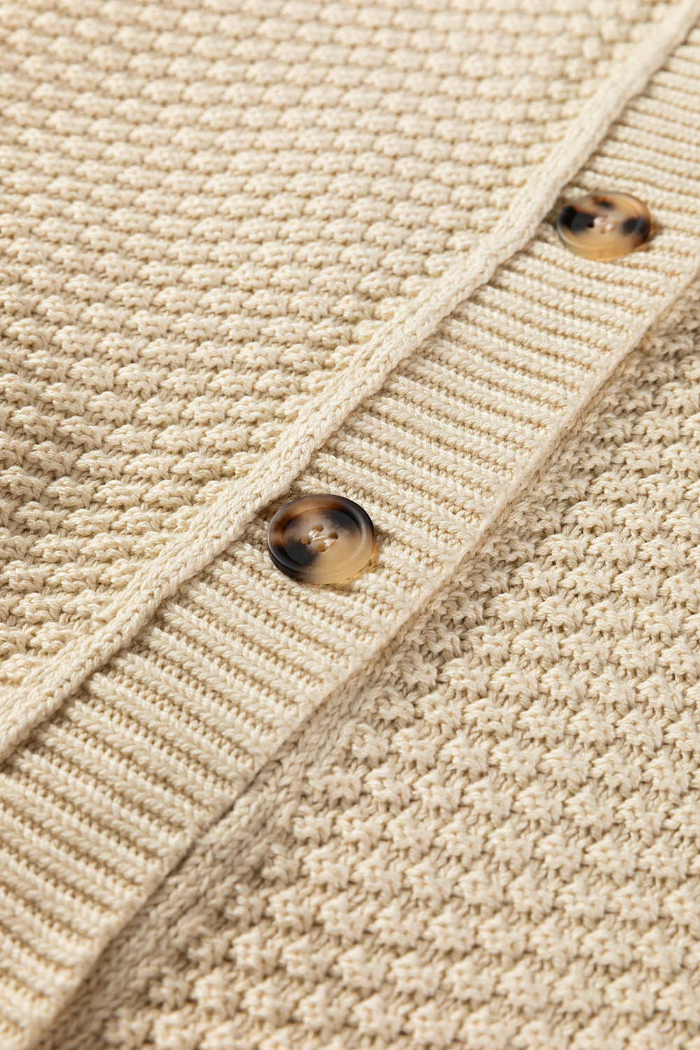 Button Front Cropped Cardigan Sweater