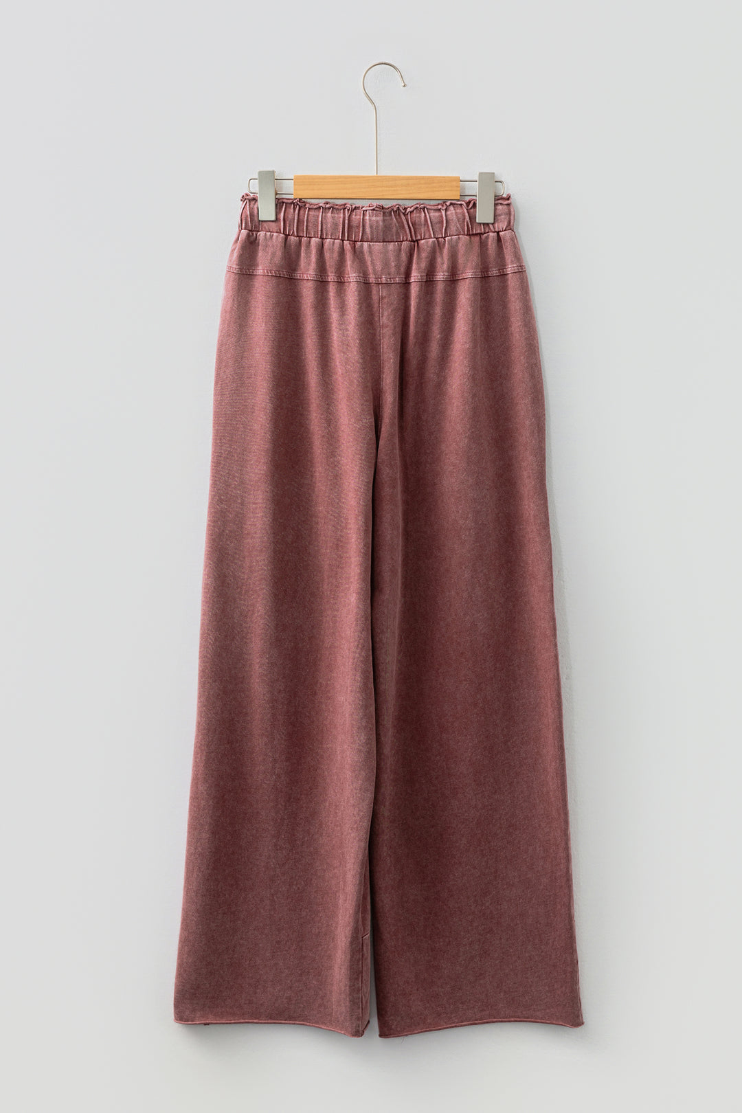 Wild Ginger  Mineral Wash Lace-up High Waist Raw Hem Patched Pocket Pants