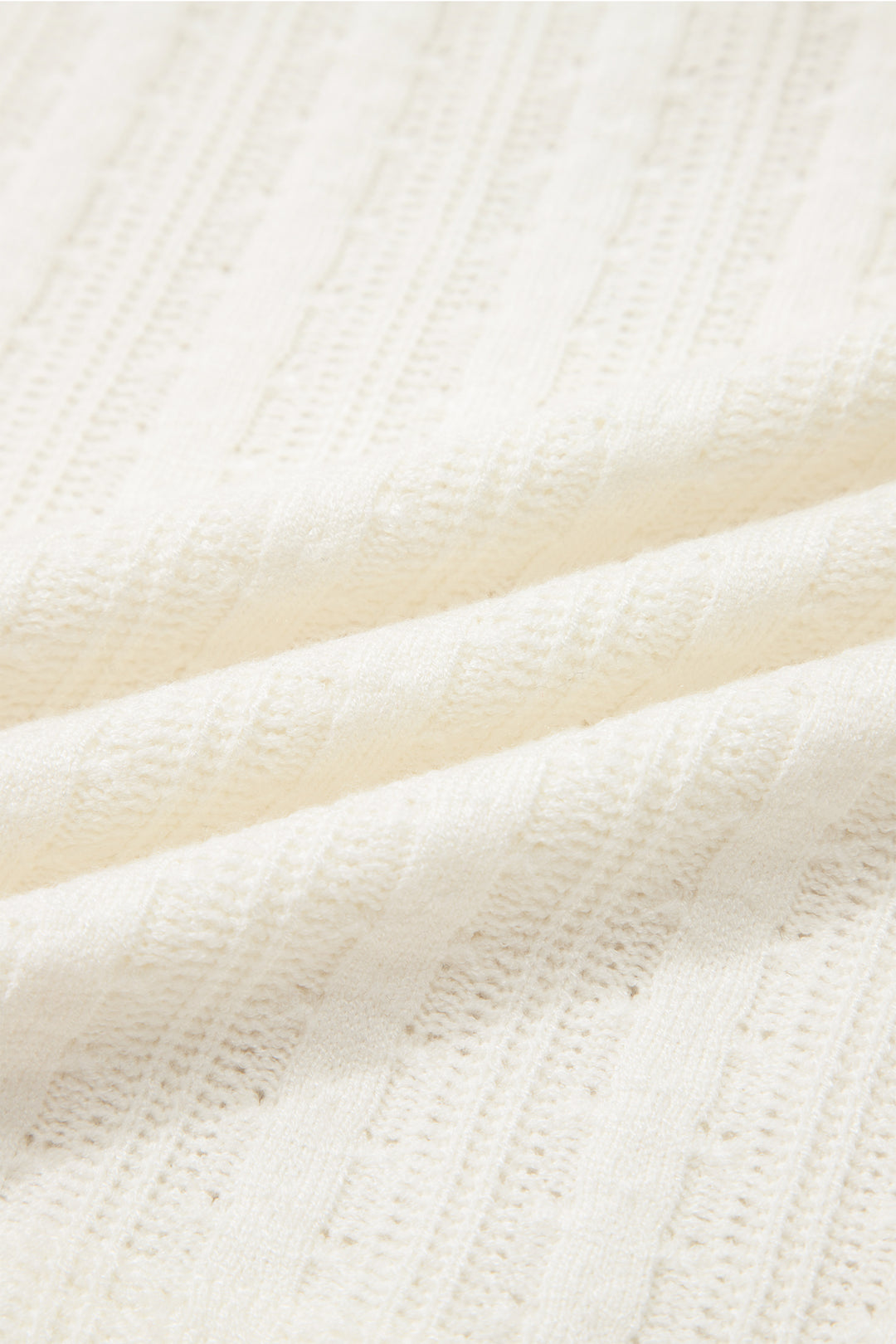 Solid Color Textured Button V Neck Raw Seam Henley Tee