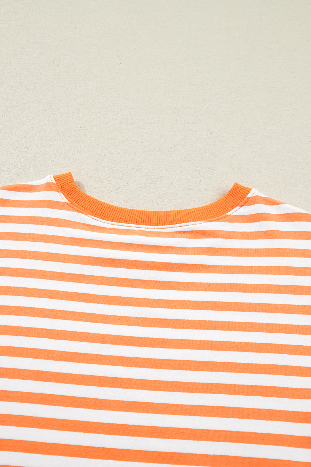 3/4 Sleeve Exposed Seam Patchwork Pullover Top