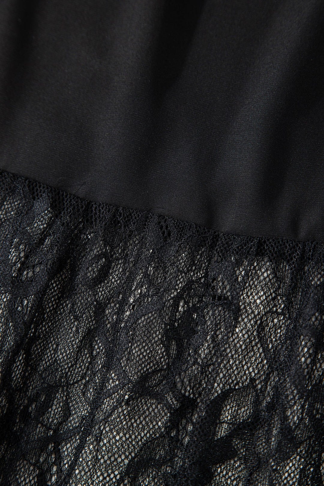 Black Solid Color Sleeveless Sheer Floral Lace Patchwork Long Dress