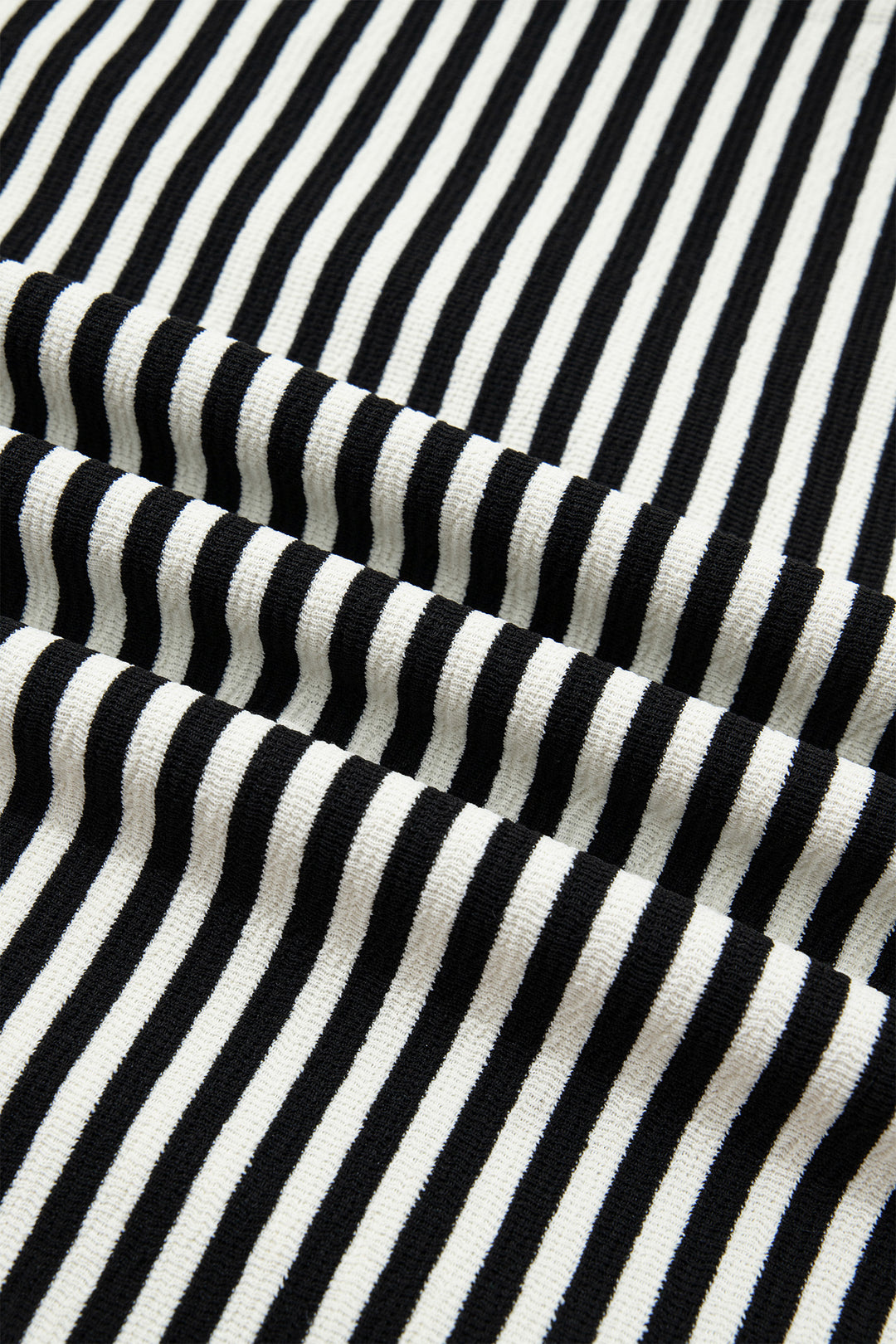 Black Stripe Velvet Bow Pattern Dropped Shoulder Loose Sweatshirt