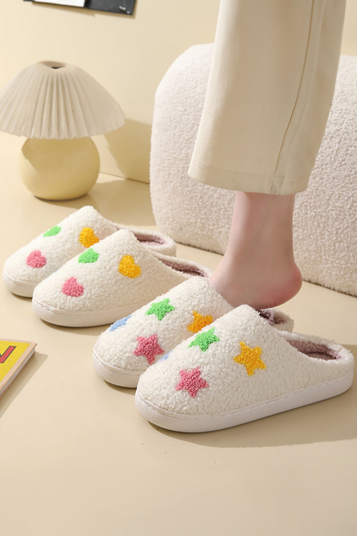 Chaussons antidérapants en peluche en forme d'étoile
