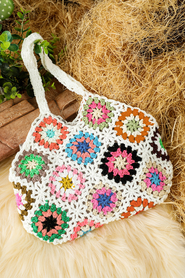 Random Boho Floral Crochet Retro Hollowed Bag