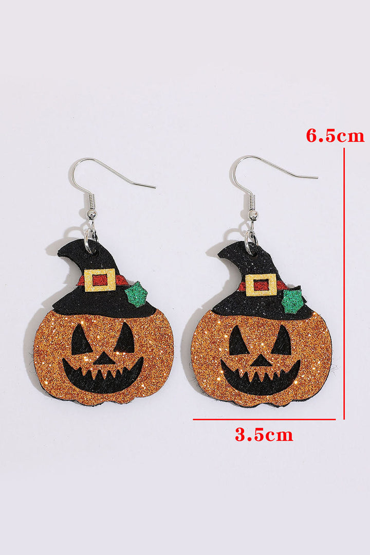 Boucles d'oreilles pendantes citrouille d'Halloween