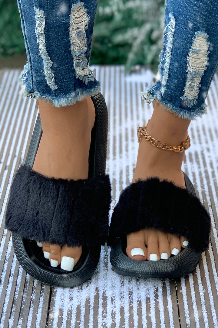 Plush Band Comfy Home Slippers
