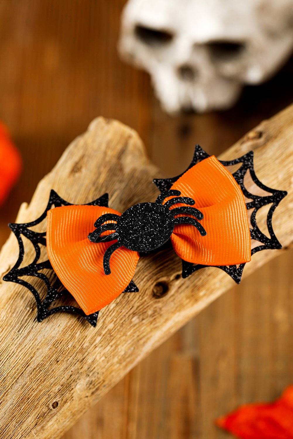 Spider Web Bowknot Halloween Hair Clip