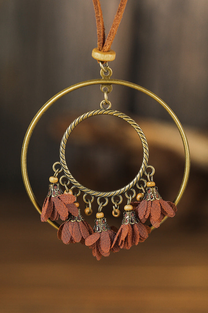 Collier pendentif bohème rétro à pompons, 3 pièces