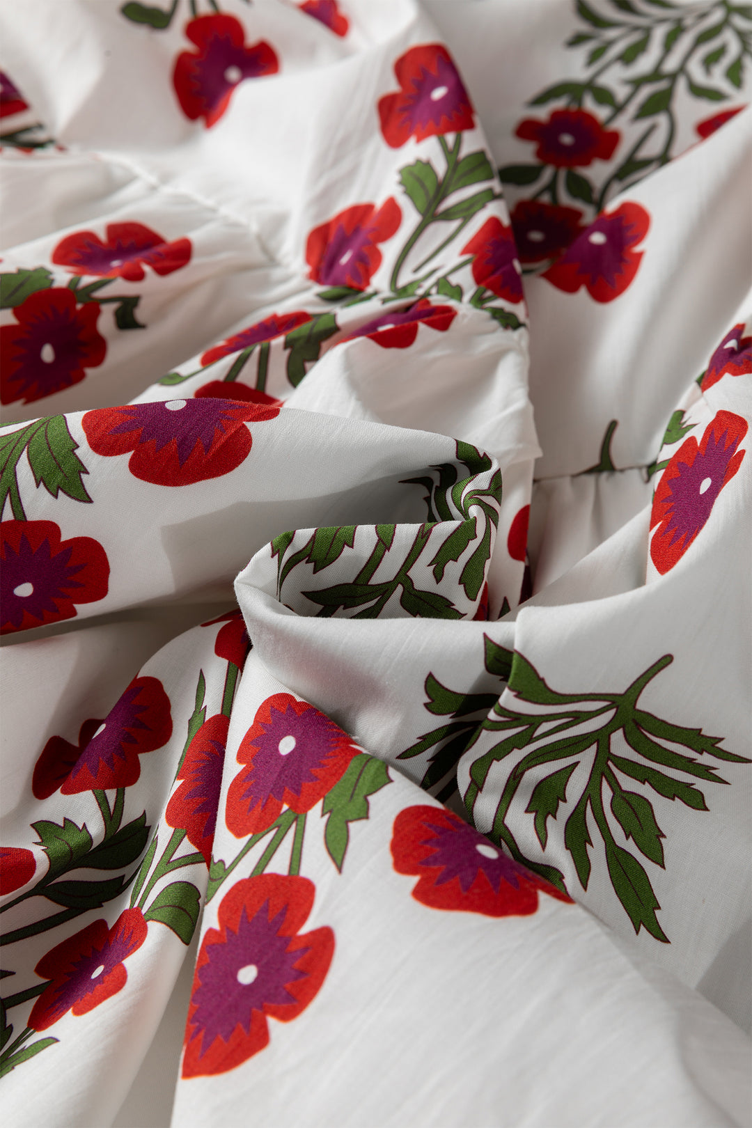 Floral Short Bubble Sleeve Tiered Maxi Dress
