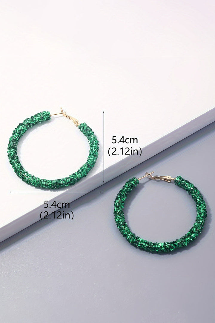 Boucles d'oreilles à paillettes audacieuses de la Saint-Patrick