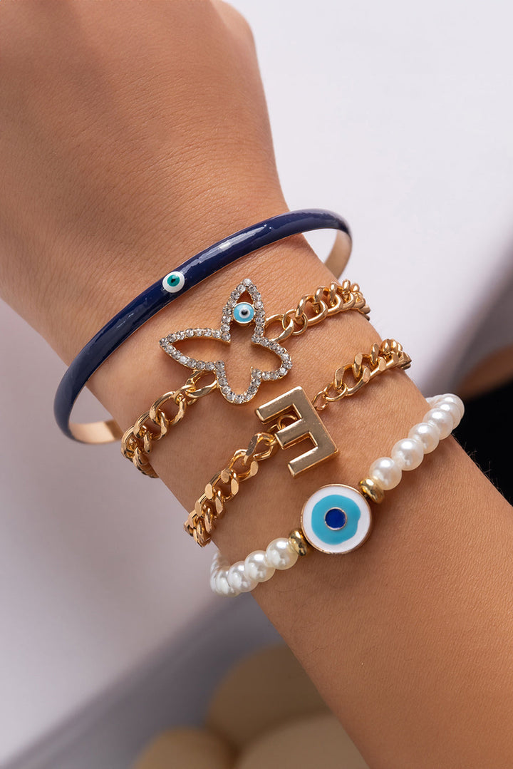 4-teiliges Perlenkettenarmband-Set