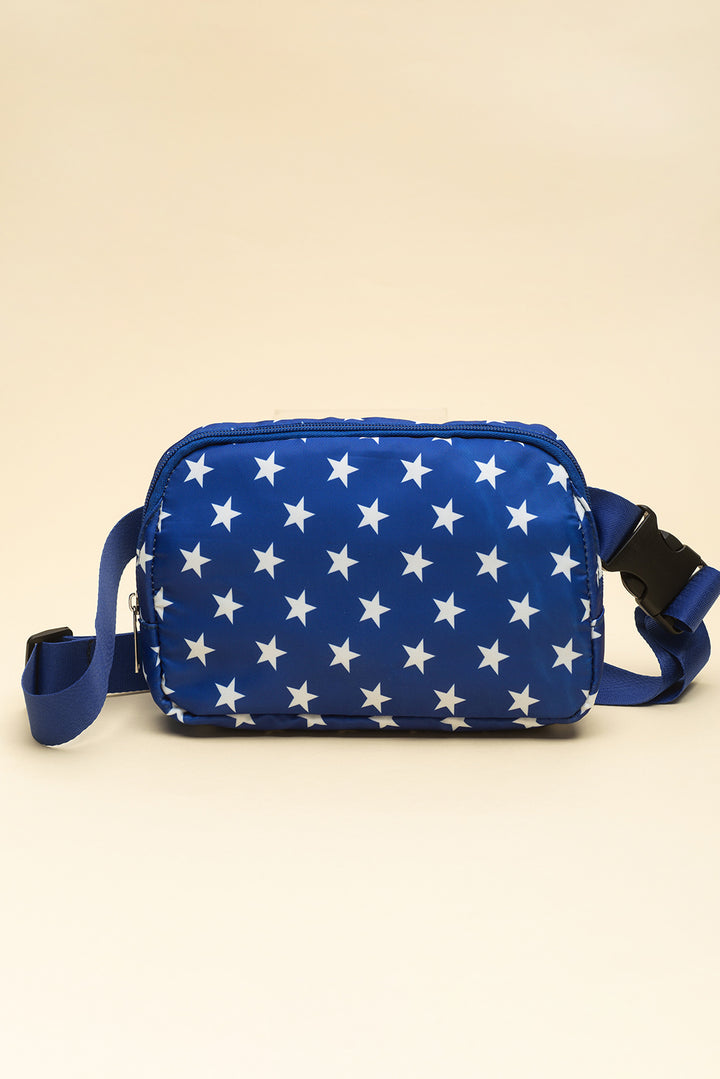 Independent Day Flag Star Printed Crossbody Bag