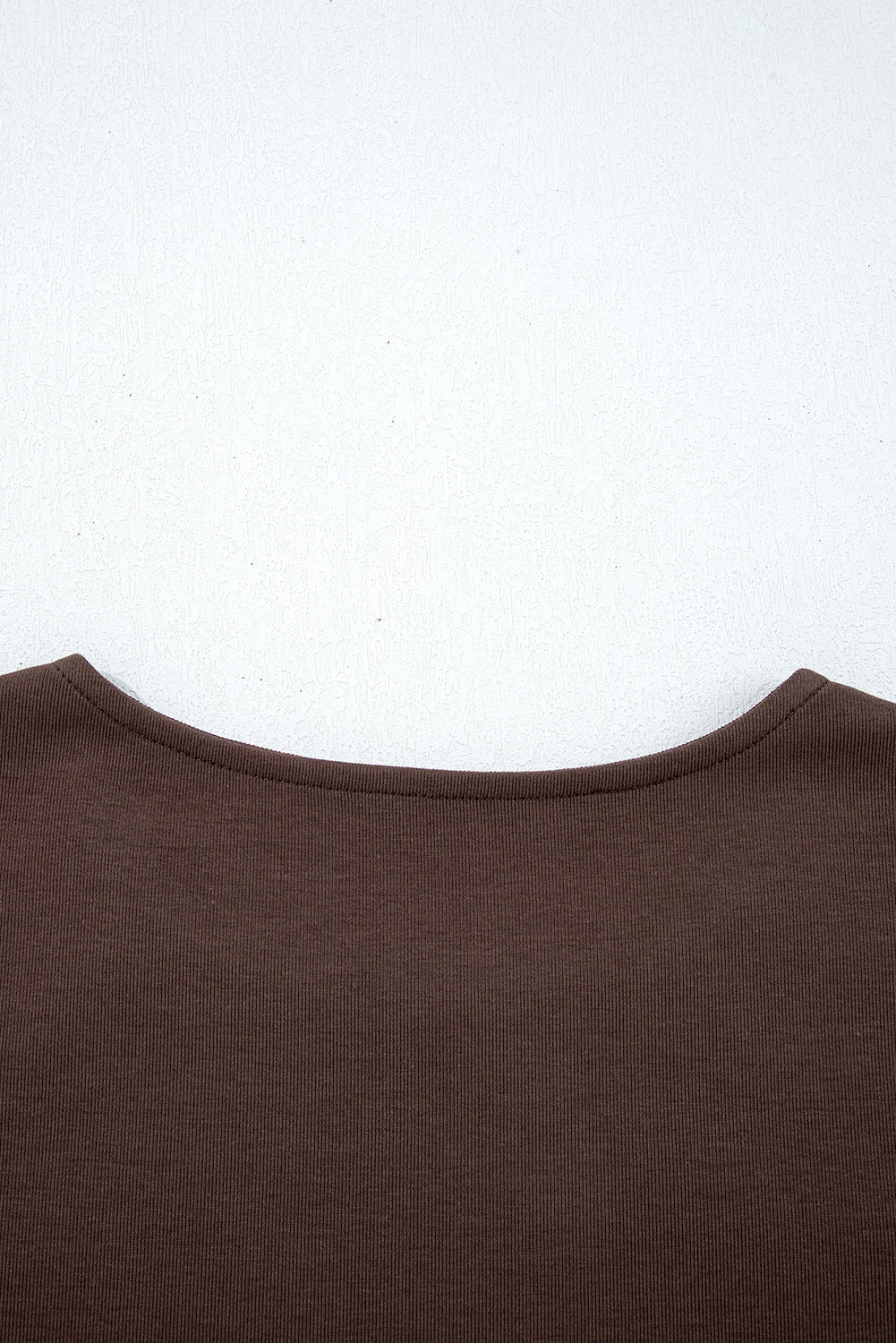 Coffee Short Sleeve Knit Top Patchwork Pleated Long Dress