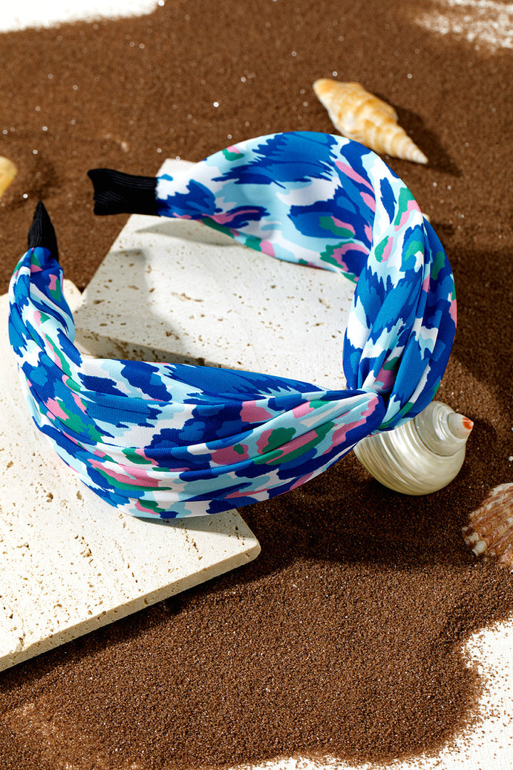 Bandeau à cheveux torsadé imprimé bohème pour les vacances