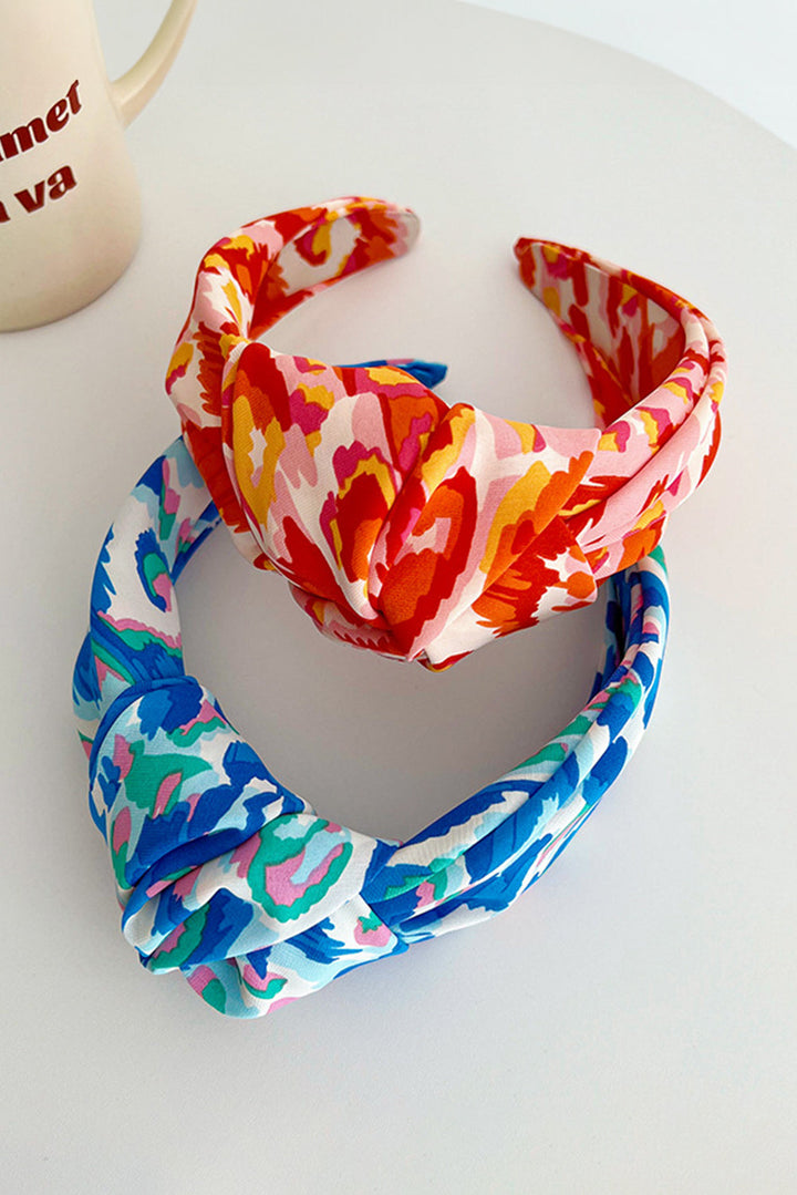 Bandeau à cheveux torsadé imprimé bohème pour les vacances