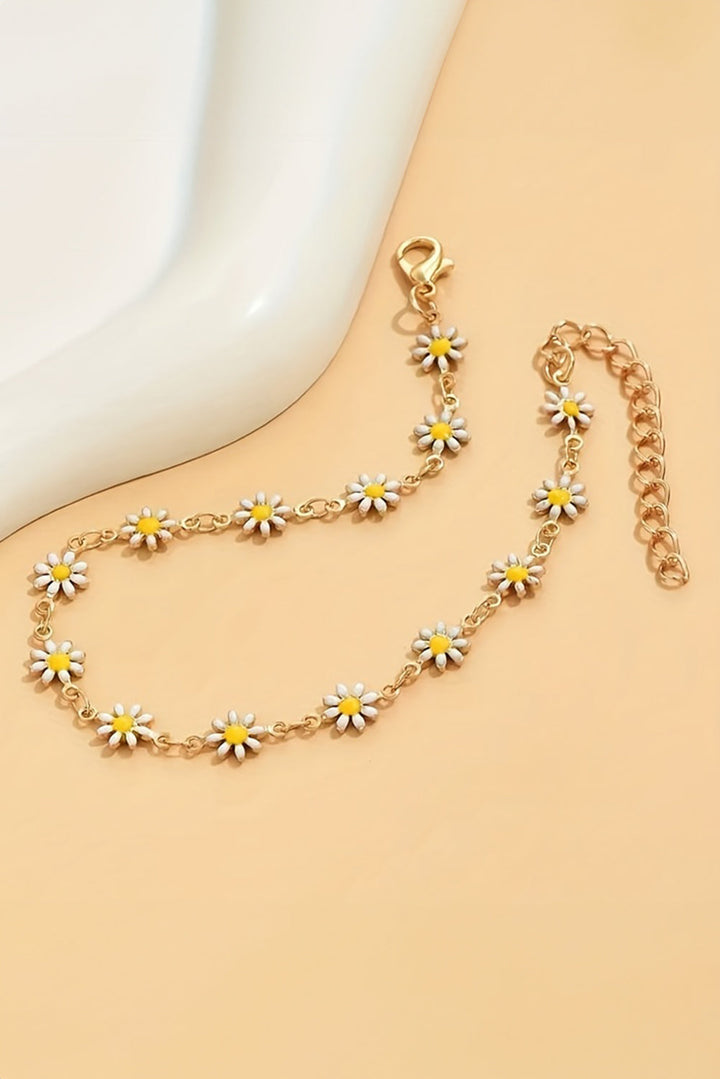 Daisy Adjustable Chain Choker Necklace