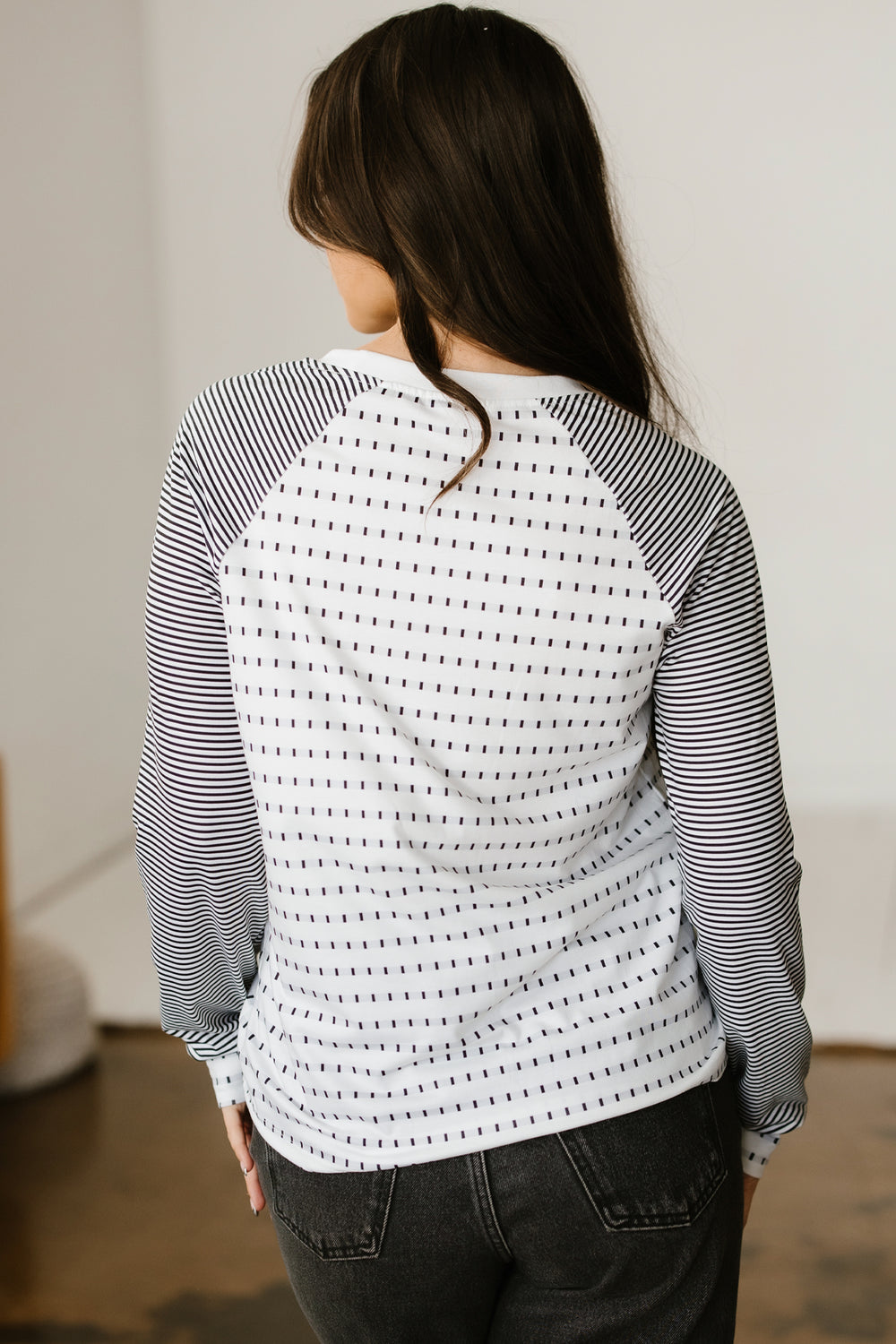 Raglan Patchwork Long Sleeve Tee