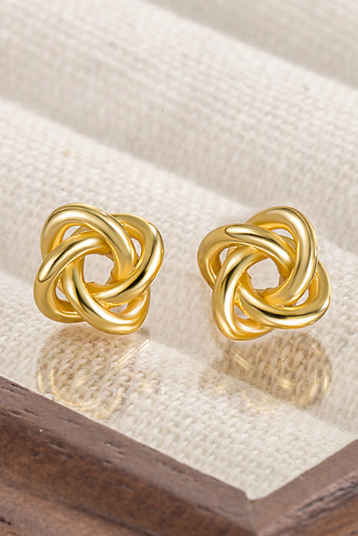 Minimalism Knotted Plated Stud Earrings