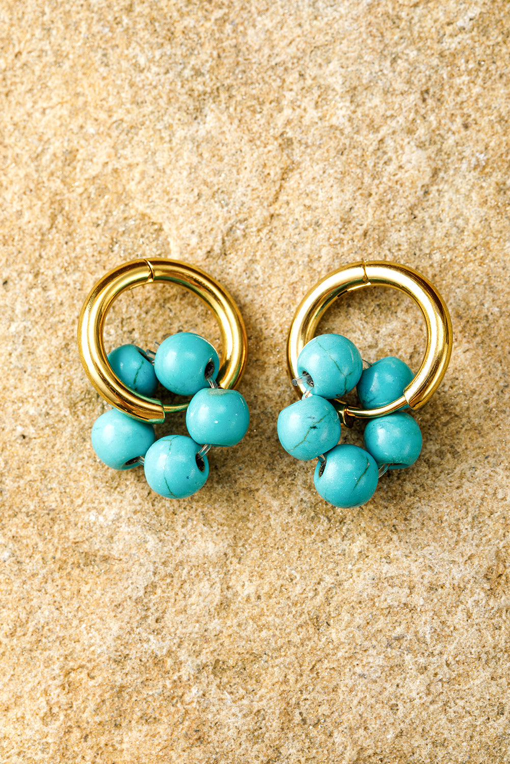 Flower Shape Hoop Earrings