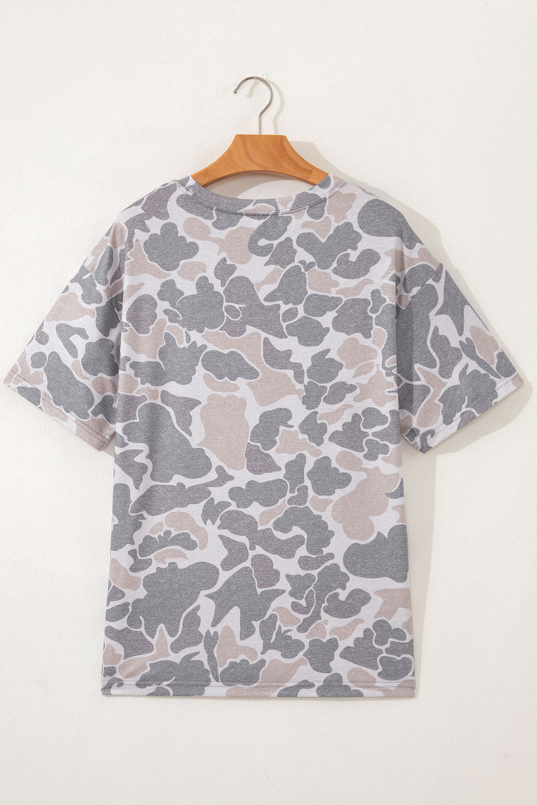 Multicolour Retro Camouflage Print Womens Casual T Shirt