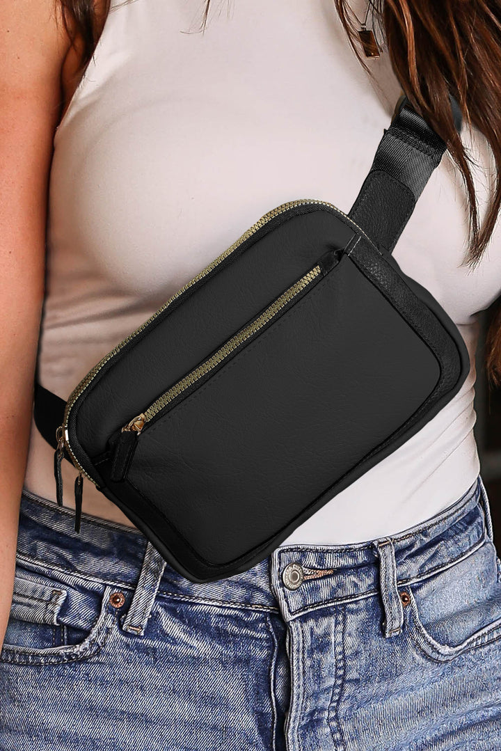Minimalist Multi-zipped Crossbody Bag