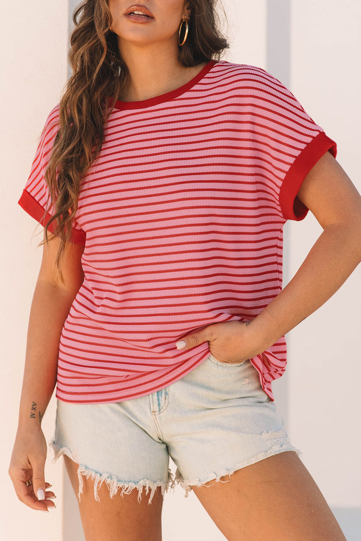 Knitted Round Neck T Shirt