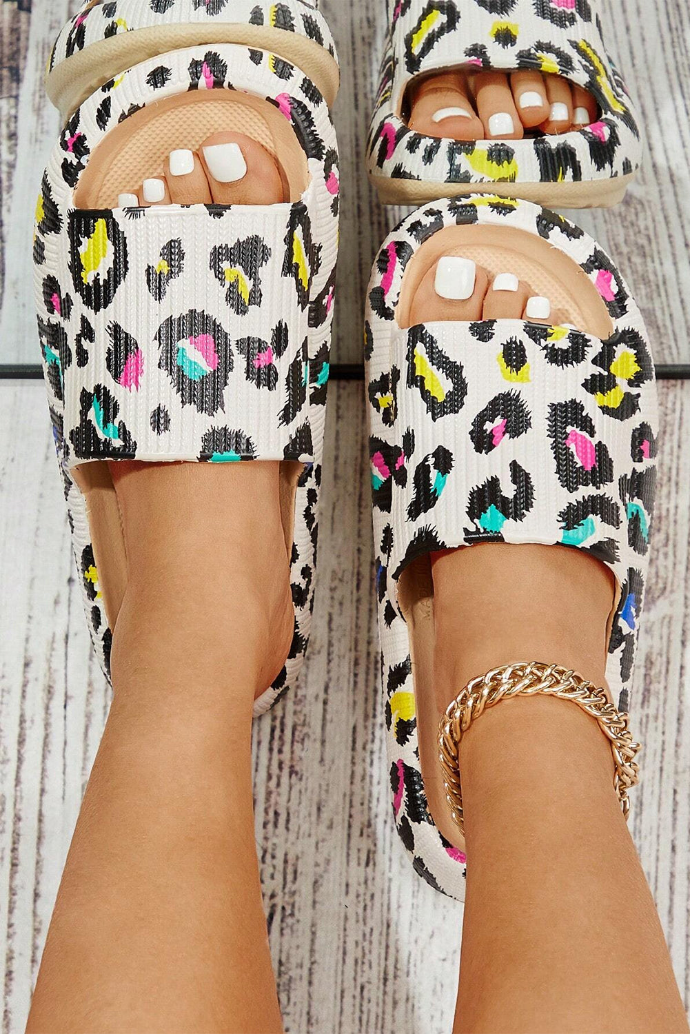 Leopard Pint Weiche Hausschuhe mit dicker Sohle