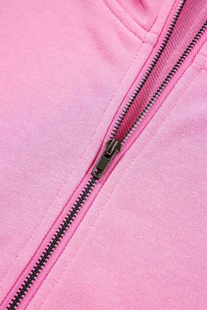 Checkered Patchwork Kangaroo Pocket Half Zipper Hoodie