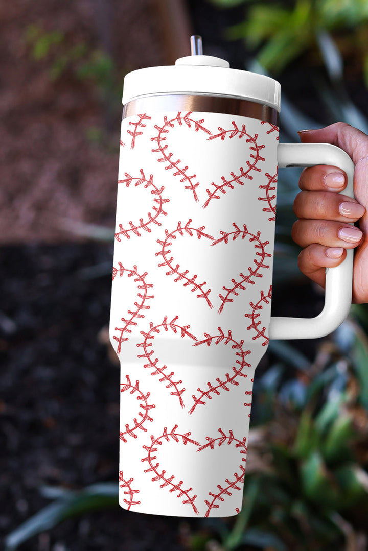 Tasse isotherme en acier inoxydable en forme de cœur avec poignée, 1 134 g