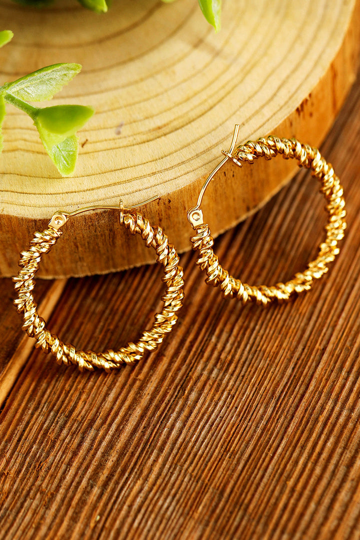 Vintage Textured Hoop Earrings