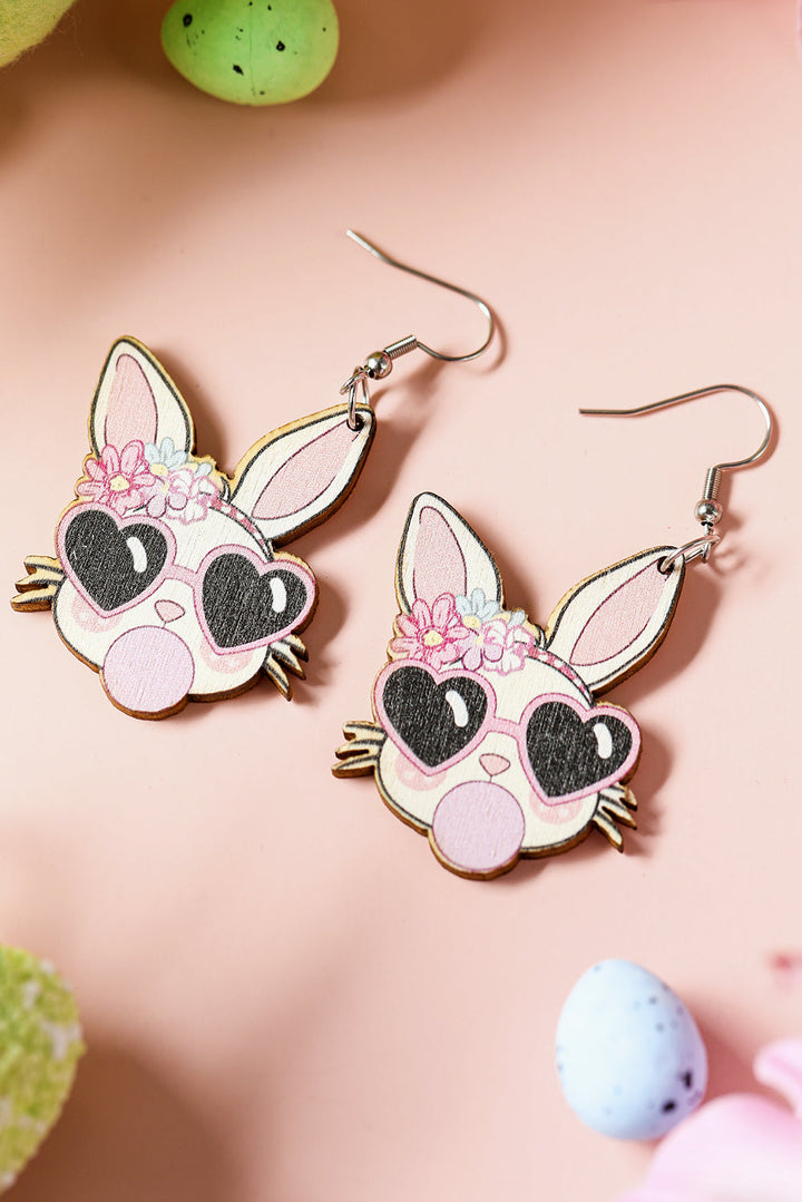 Boucles d'oreilles pendantes en forme de lapin de Pâques