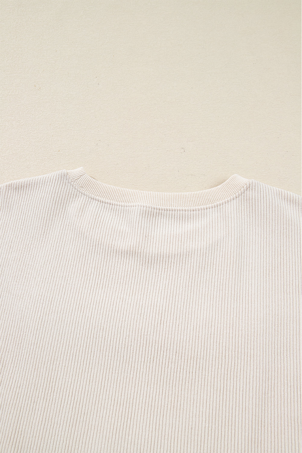 merry little thing Corded Letter Graphic Ribbed Loose Sweatshirt