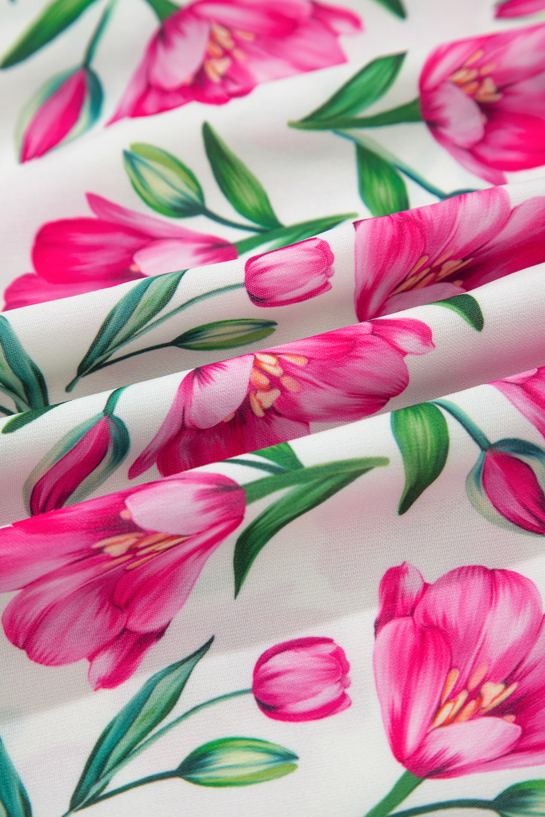 Multicolour Sweet Floral Print Striped Color Block Trim Short Dress