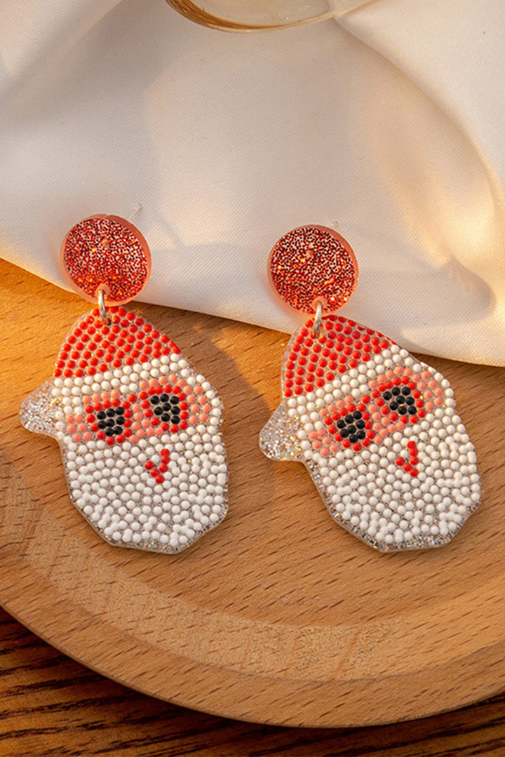 Boucles d'oreilles Père Noël en acrylique