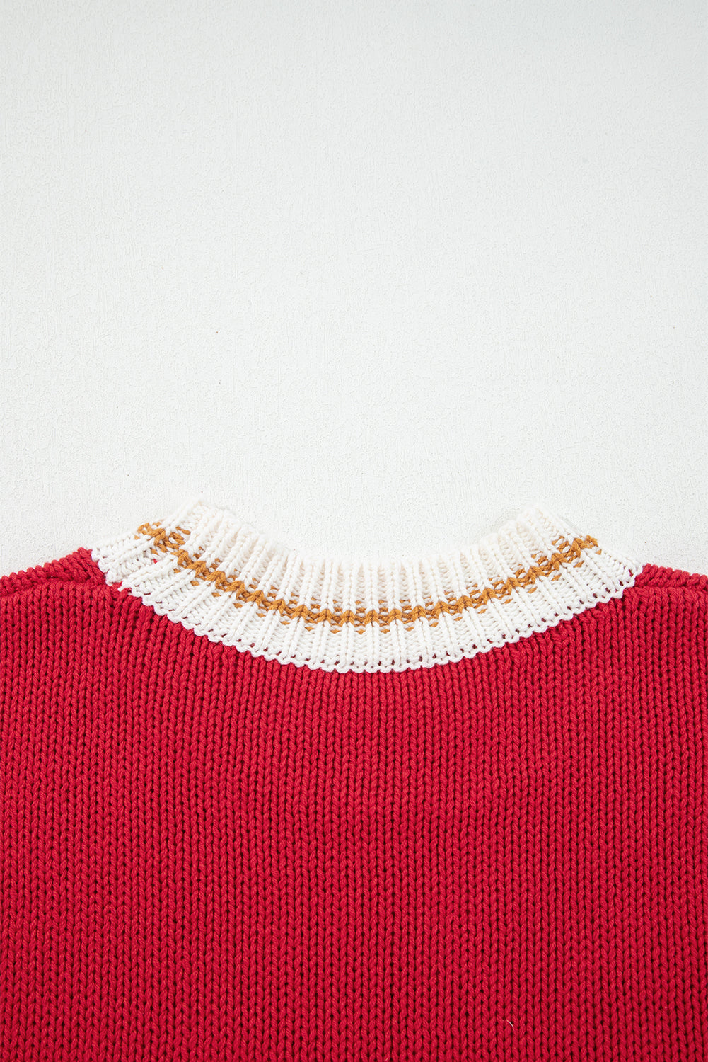 MERRY Color Block Edge Drop Shoulder Cozy Sweater