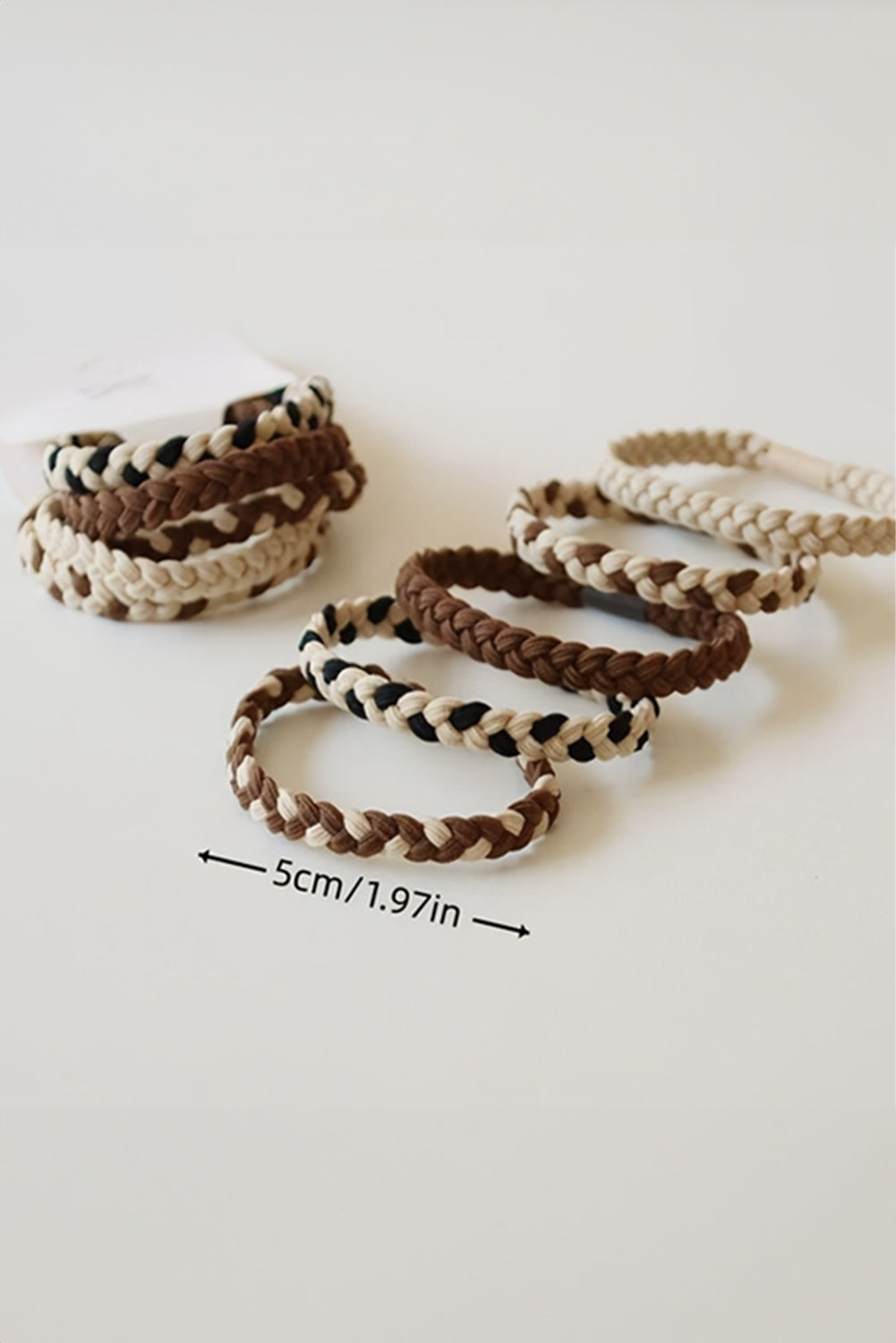 5pcs Smile Face Decor Braided Hair Ties