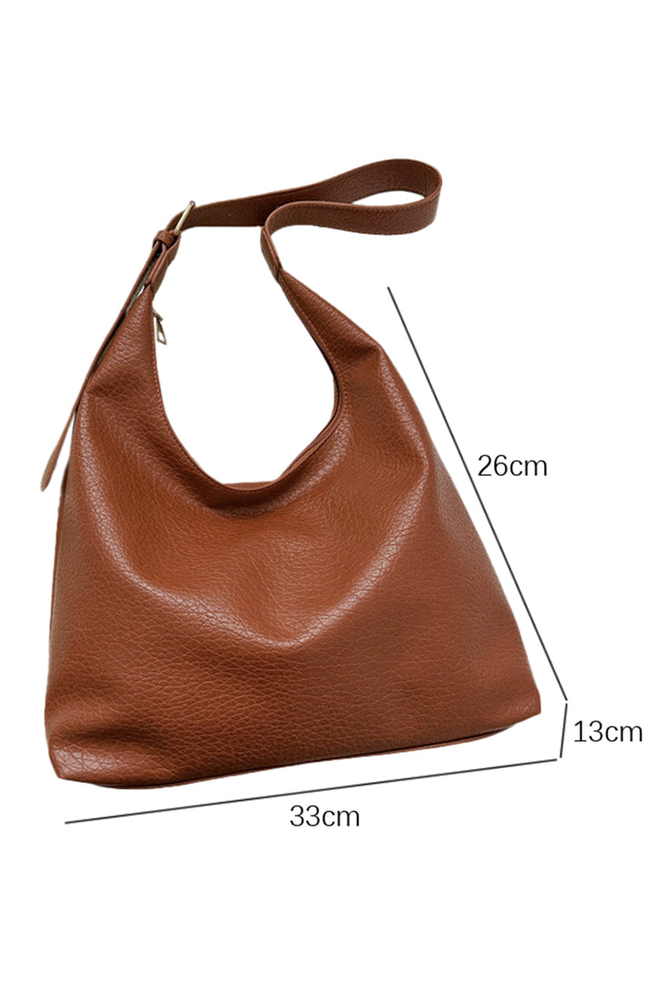 Adjustable Strap One Shoulder Leather Bag