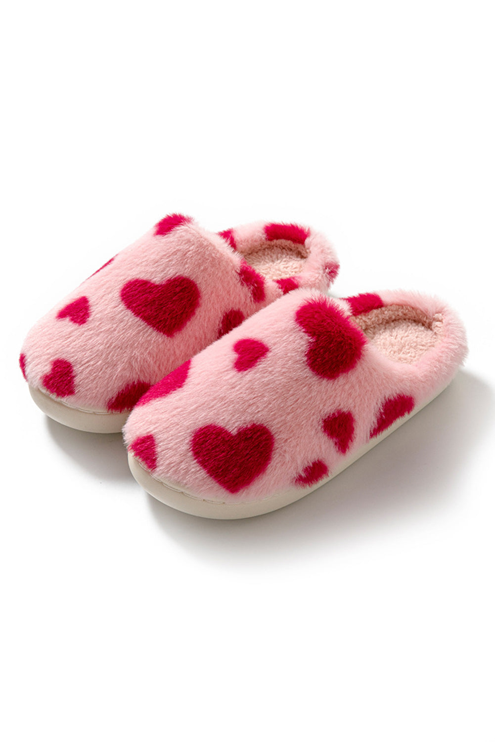 Valentinstag Herzform Winter Flauschige Hausschuhe