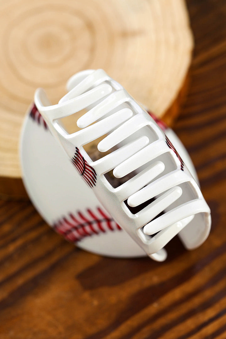 Grande pince à cheveux en acrylique à motif boule