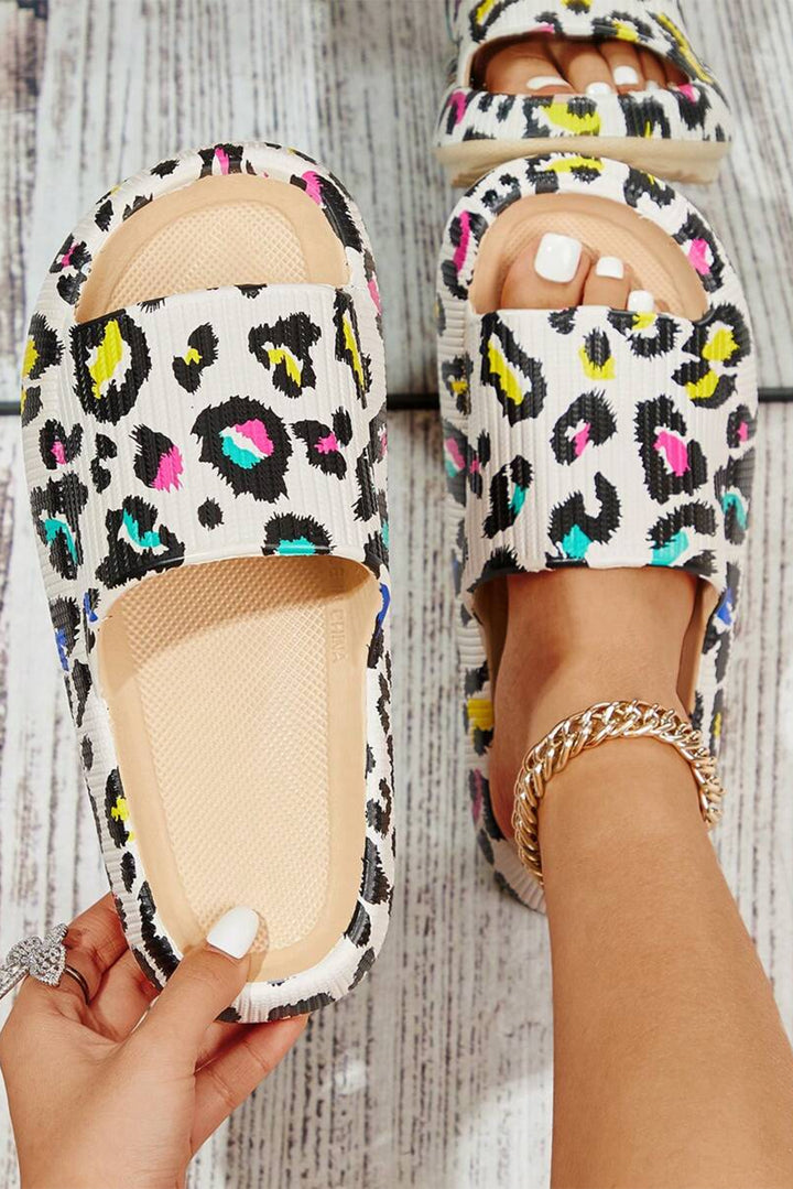 Leopard Pint Weiche Hausschuhe mit dicker Sohle