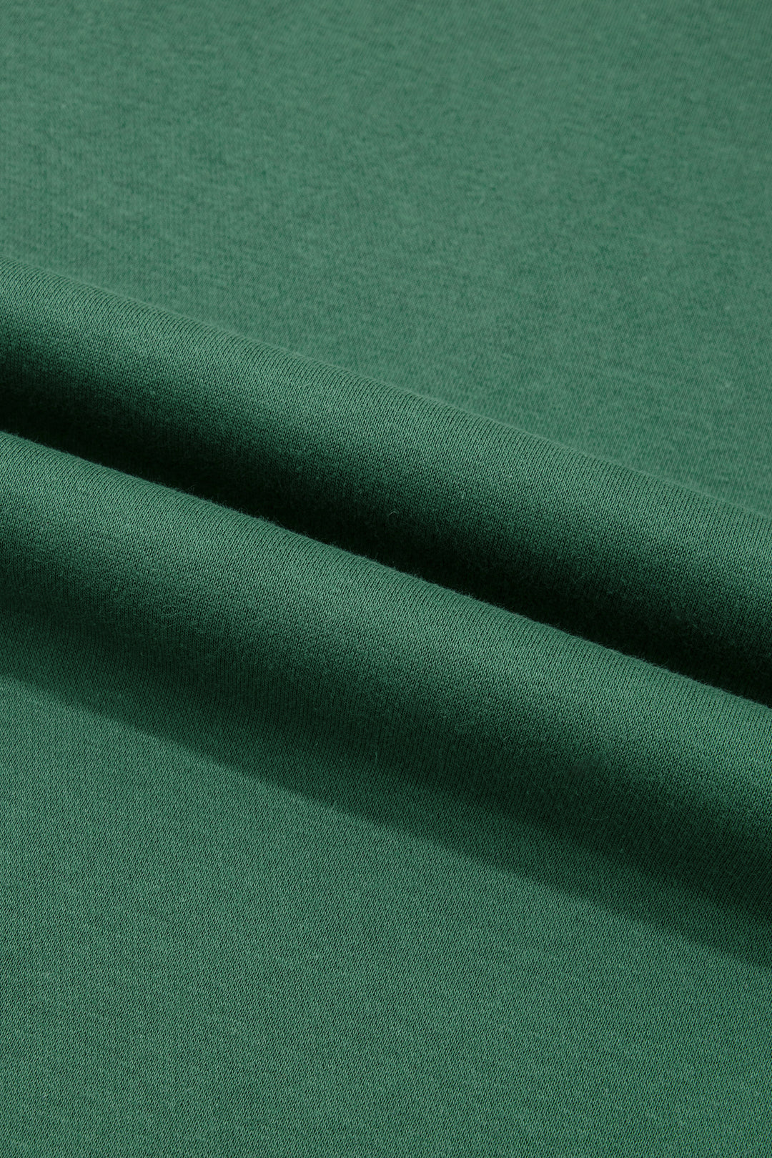 Dark Green Colorblock Polka Dot Contrast Trim Oversized Sweatshirt