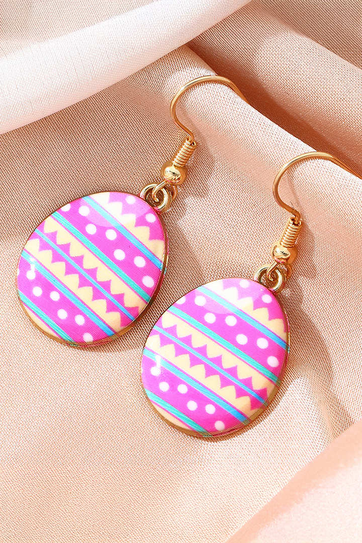 Boucles d'oreilles crochet motif œufs de Pâques