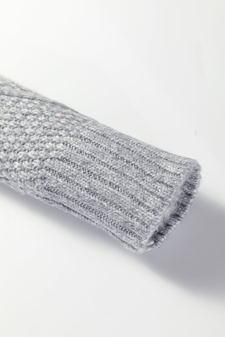 Cable Knit Drop Shoulder Loose Fit Sweater Dress