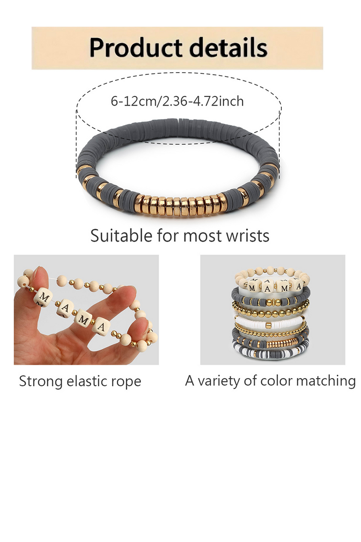 MAMA Perlenarmband mit mehreren Lagen