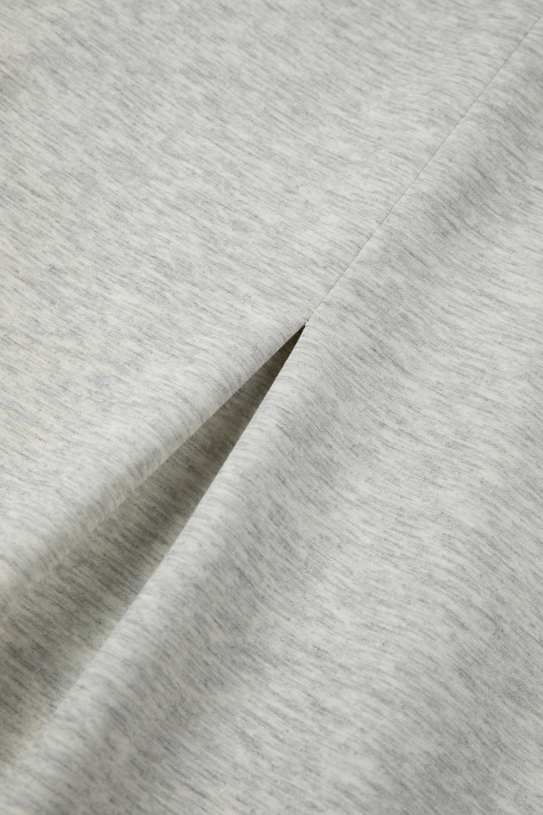 Light Grey Half Zip Stand Neck Seam Detail Long Sleeve Top