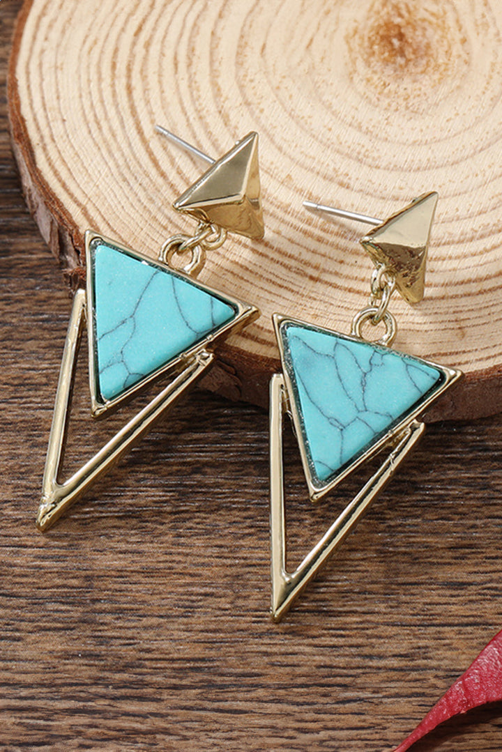 Boucles d'oreilles pendantes à trois triangles